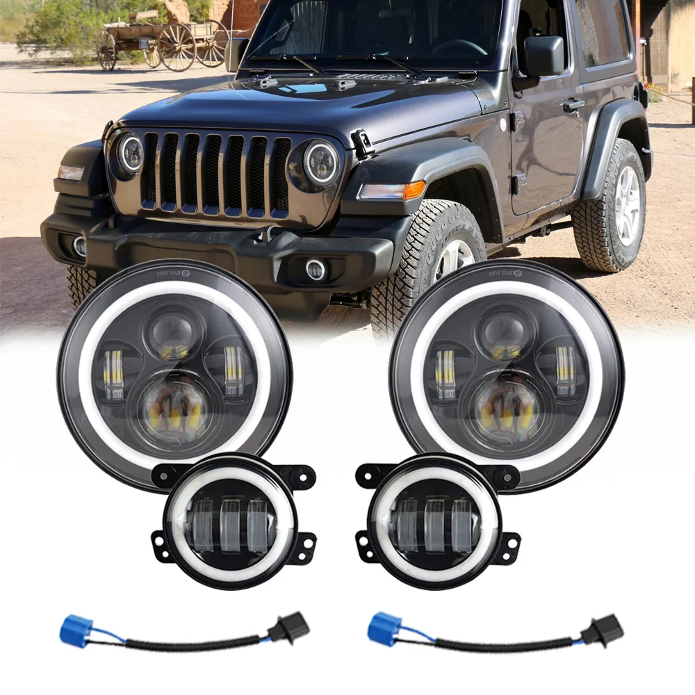 

Комплект светодиодных фар и противотуманных фар для Jeep Wrangler JK 2007-2018