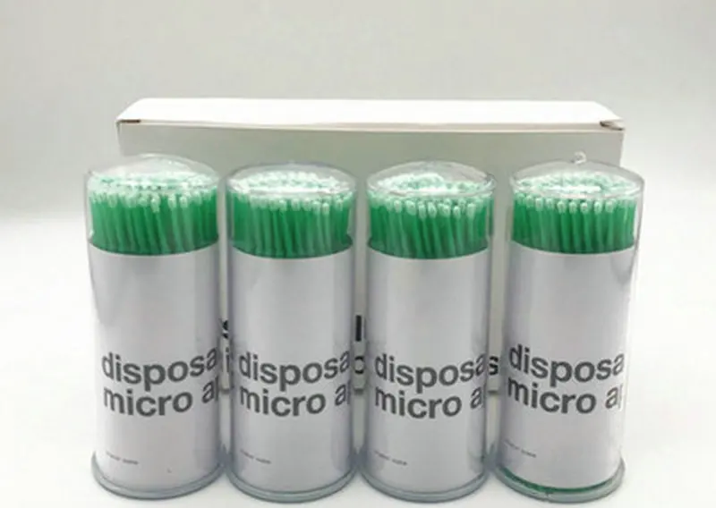 100 шт./лот клей для наращивания ресниц чистящая палочка одноразовые кисти макияжа