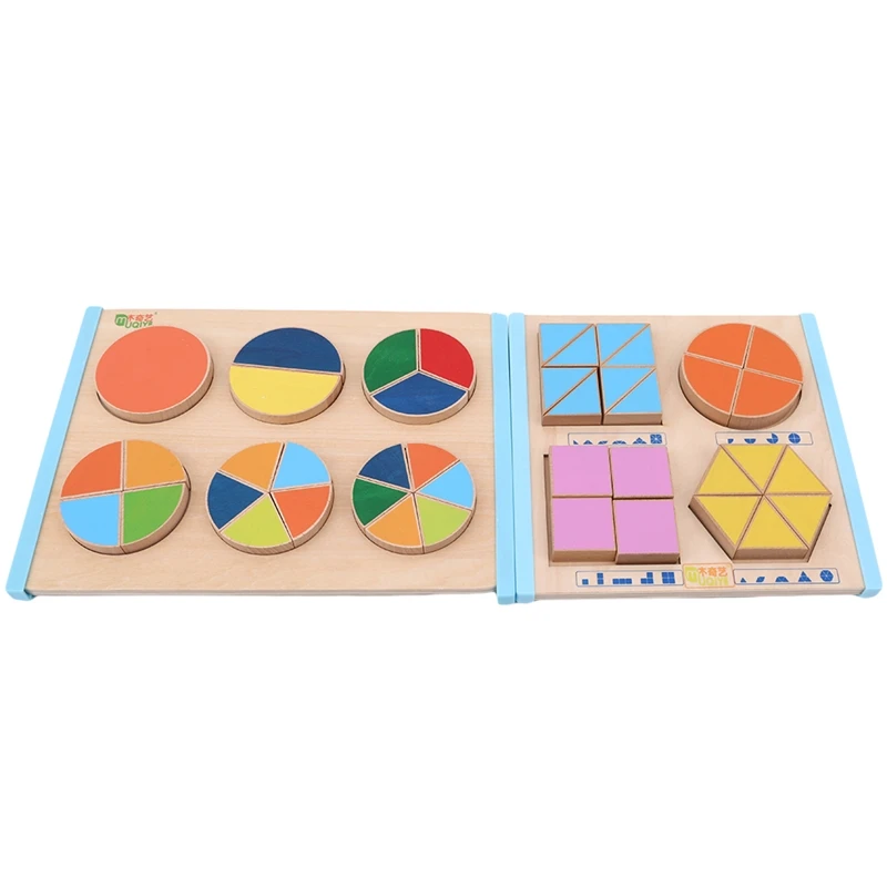 

Circle Shape Baby Early Learning Wood Mathematical Development Intelligence Toy Fraction Board Kids Wooden Education Puzzle Toy
