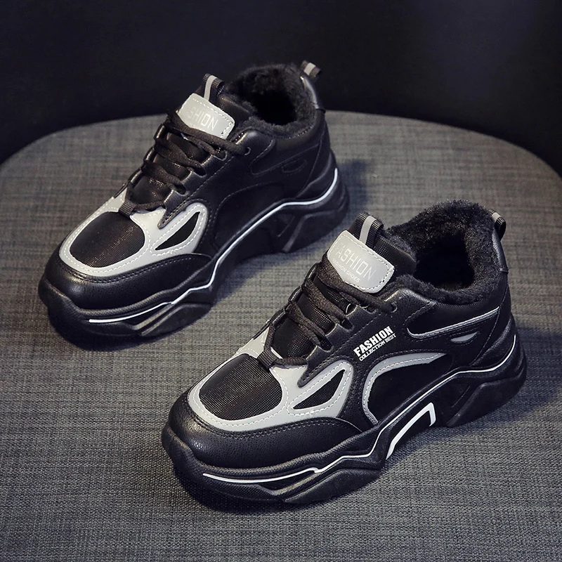 

Женские кроссовки высокого качества 2020, Бархатные Теплые повседневные женские ботинки, женская обувь для бега