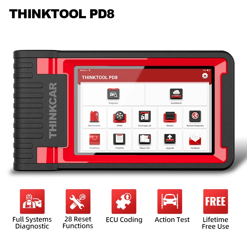 Сканер THINKCAR Thinktool PD8 OBD2 автомобильные инструменты онлайн-обновление считывание