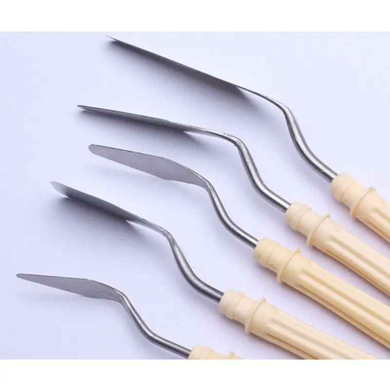 

5pcs/set Oil Painting Palette Knife Professional Stainless Steel Scraper Spatula Art Supplies for Artist Paint Color Mixing C26