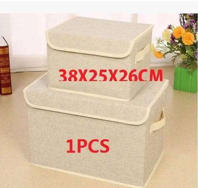 38X25X26CM Складной короб для хранения из нетканого полотна Одежда Организатор нижнее белье Носки для бюстгальтеров, книг игрушки ящики для хранения косметики чехол на 2 размера - Цвет: 38X25X26CM