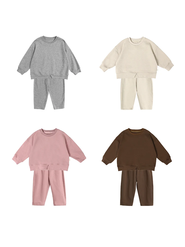 

Girls Spring Kindergarten Casual Suit Wild Split 2021 Spring and Autumn New Children Sweatshirt Pants