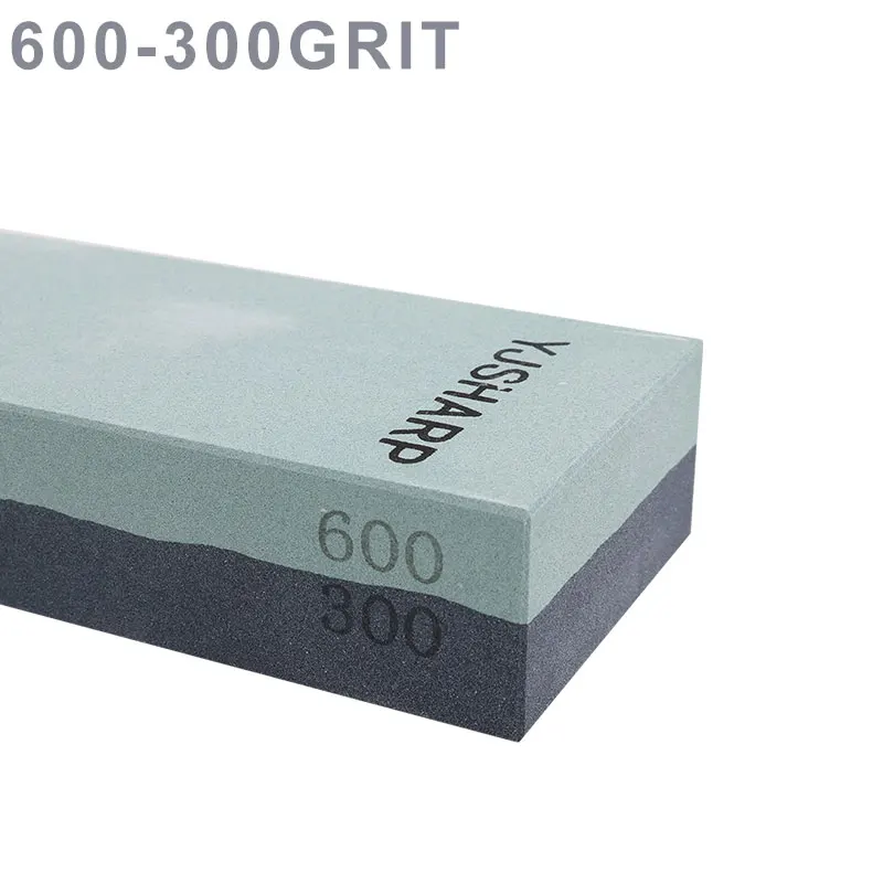 300 600 grit Двухсторонний точильный камень точильный камень Материал корунд и карбид кремния для кухонных ножей и садового инструмента - Цвет: 300 600 grit