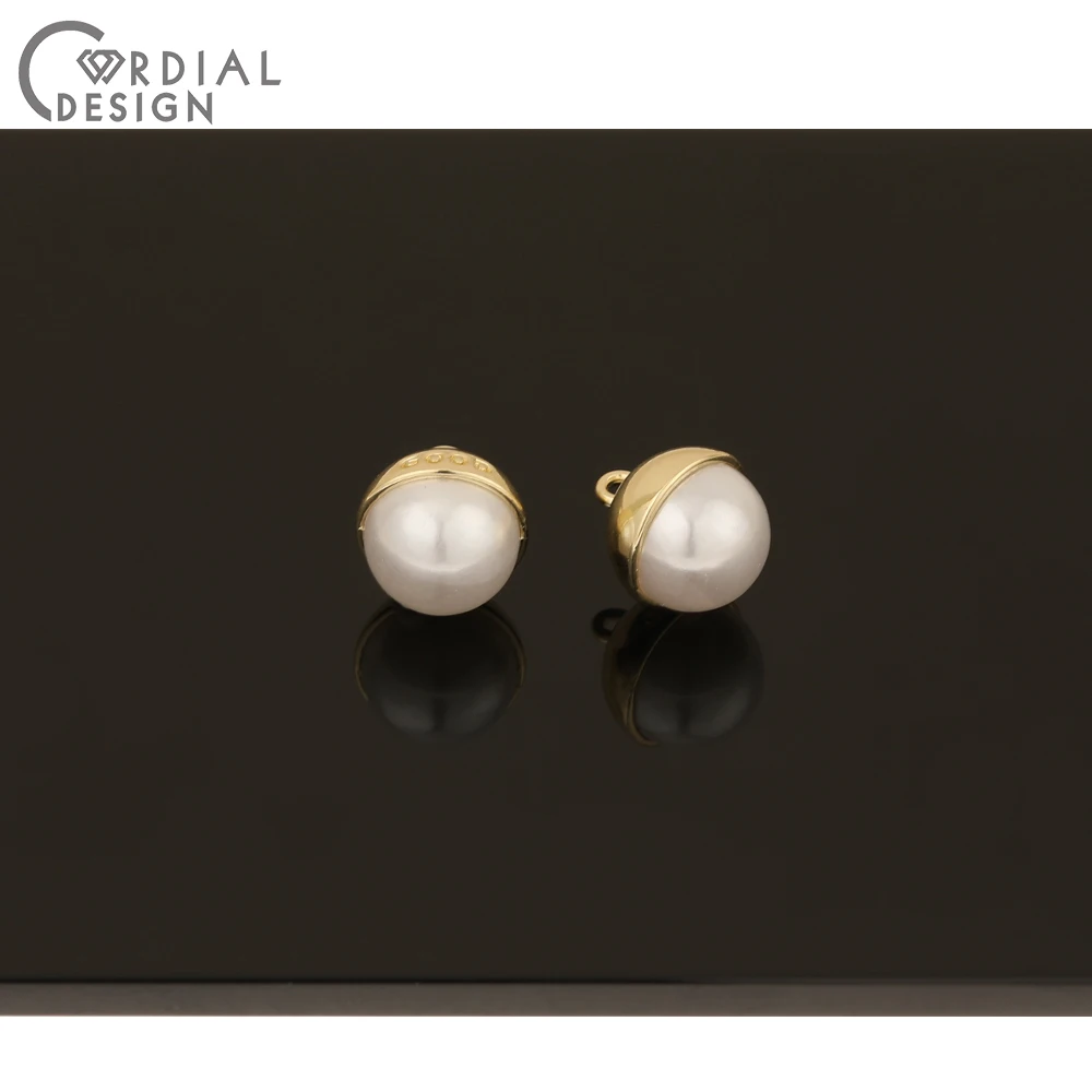

Cordial Design 100Pcs 11*12MM Jewelry Accessories/Imitation Pearl/Round Shapes/DIY Making/Earrings Pendants/Charms/Hand Made