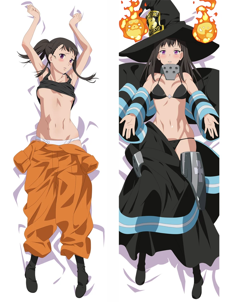 Наволочка для подушки с рисунком из аниме Fire Force otaku Dakimakura обнимающая наволочка Maki