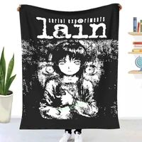 serial experiments lain t shirt throw blanket 3d printed sofa bedroom decorative blanket children adult christmas gift