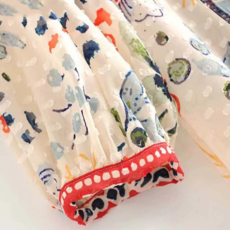 Винтажное белое длинное платье с цветочным принтом Женский Осенний пляжный