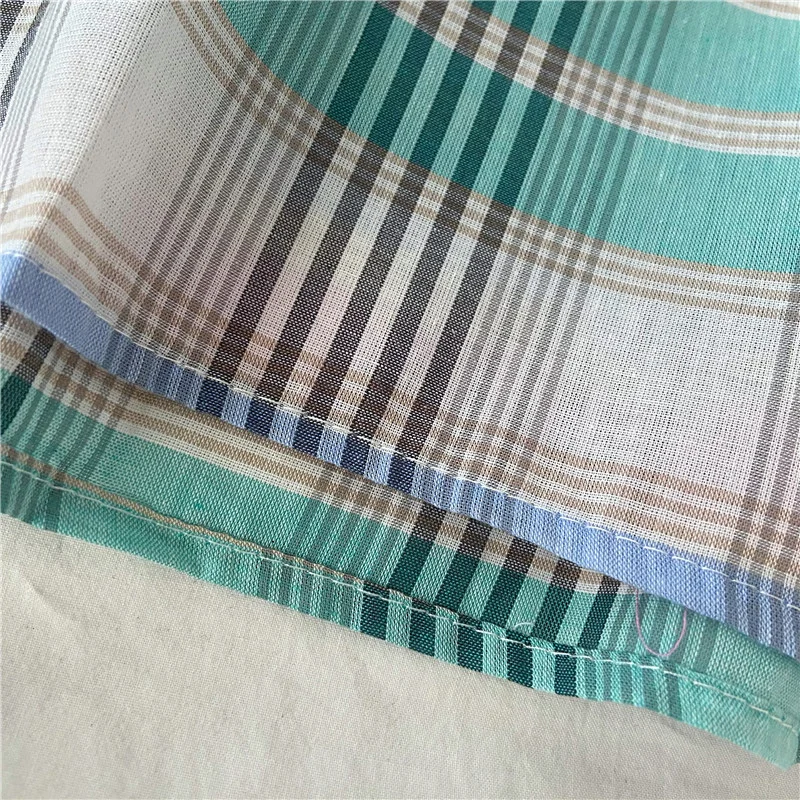 

EBAIHUI Vintage Striped Printed Casual Women Blouse Ladies Half Sleeve Turn Down Collar Office Work Fashion 2021 Summer Tops