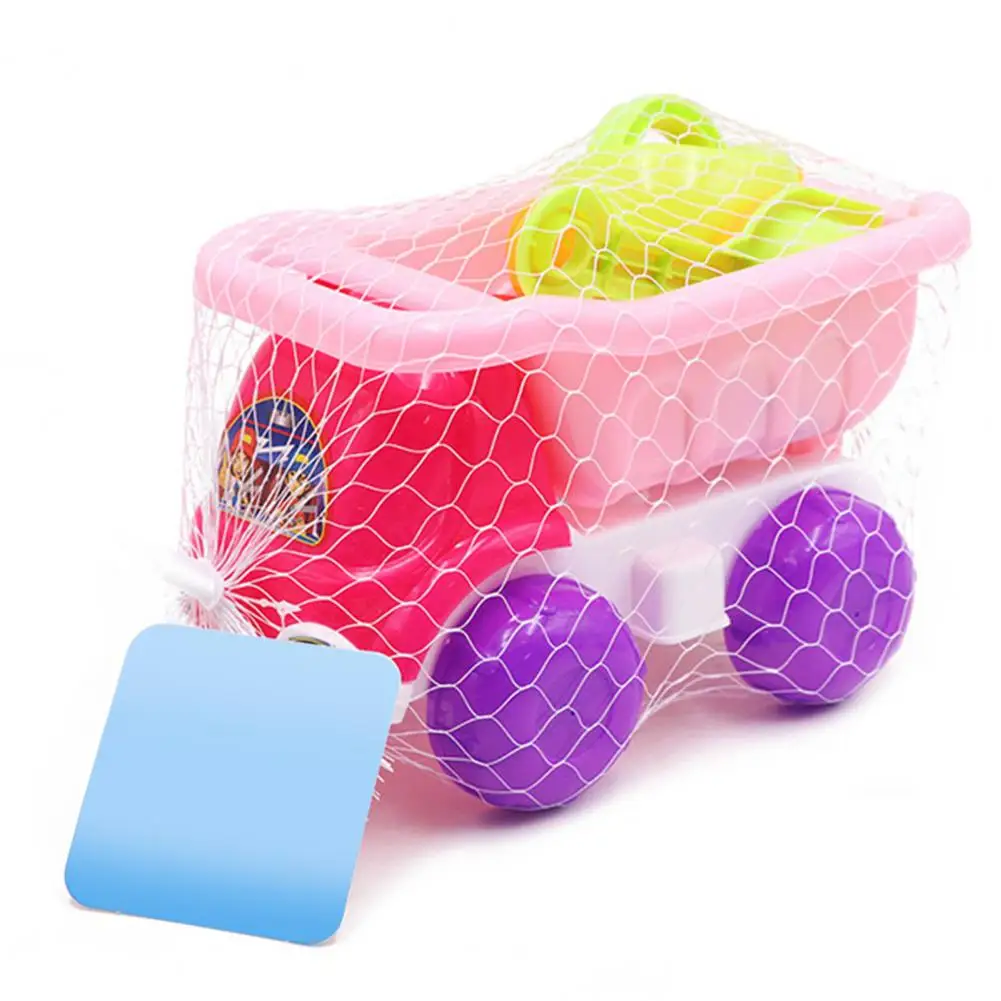 6Pcs/Set Useful Baby Beach Toy Portable Easy-carrying Multiple Styles Interactive Beach Sand Bucket Castle Set for Outdoor