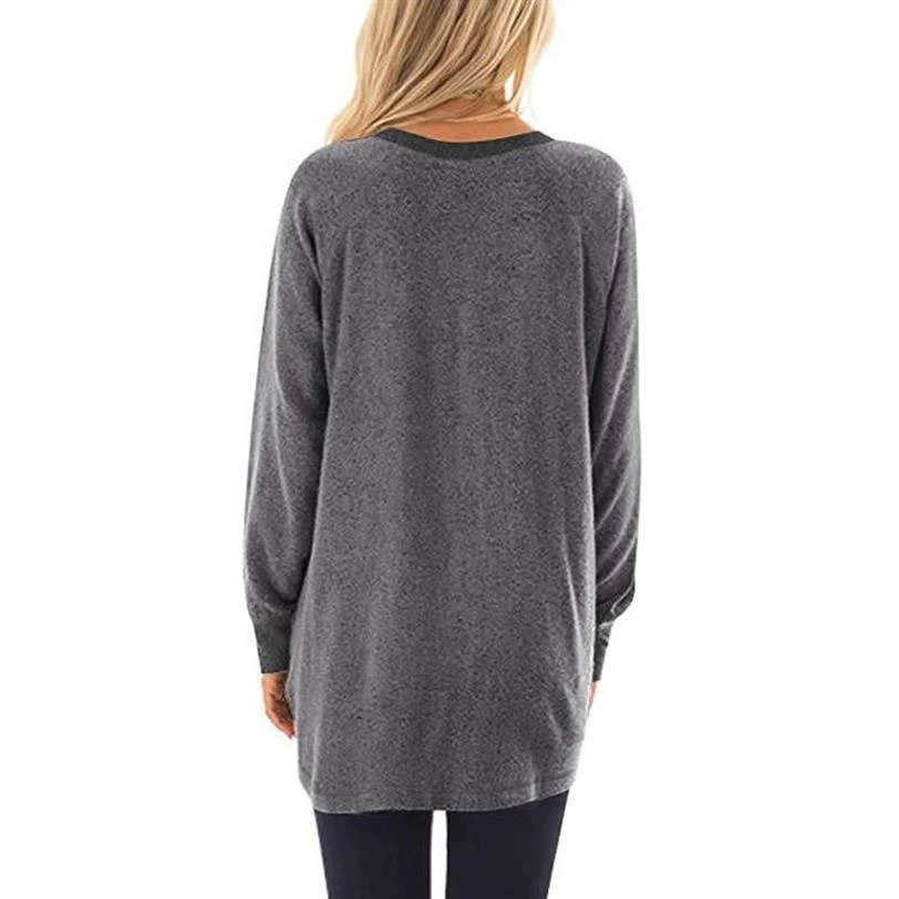 

Feaua Letters Print Round Neck Contrast Pocket Hoodies For Women Tops Hoodies Women Kawaii 2019 Funny Harajuku Hoody Plus Size