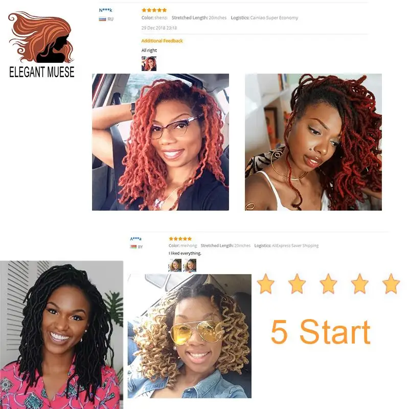 Faux locs кудряшки расширения 12 дюймов ломбер плетение волос "канеколон" мягкие боится вязанная косами дреды
