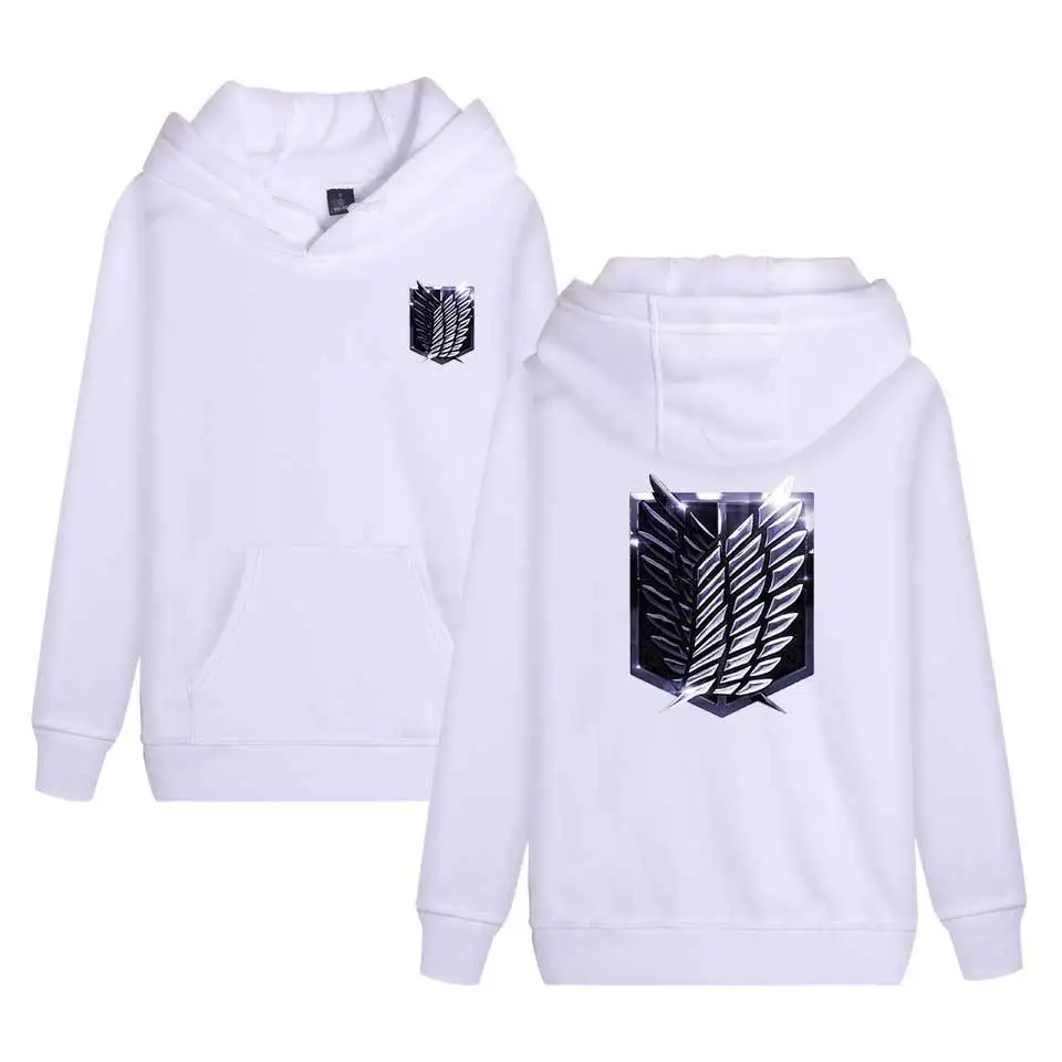 Толстовка с капюшоном из аниме атака на Титанов мужские толстовки большие