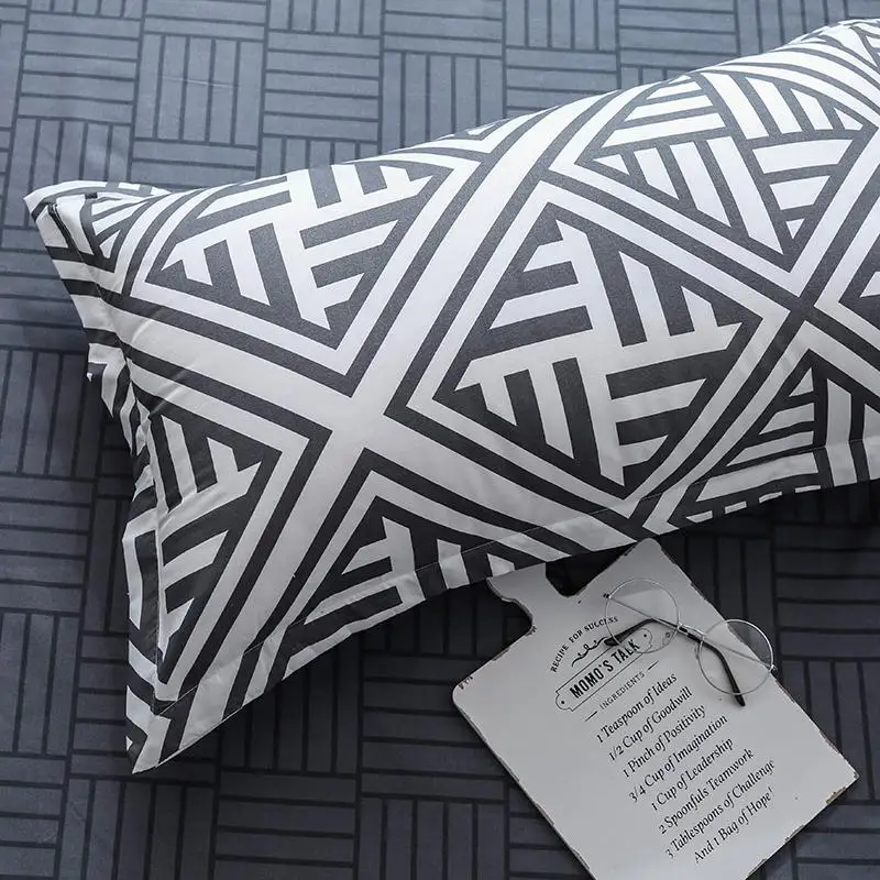 Комплект постельного белья из 3 предметов пододеяльник с мраморным узором