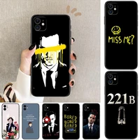 sherlock moriartee 221b phone cases for iphone 11 pro max case 12 pro max 8 plus 7 plus 6s iphone xr x xs mini mobile cell wome