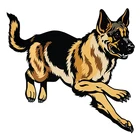 Y348 # бегущая немецкая овчарка щенок наклейка на машину виниловая наклейка водонепроницаемое украшение Автомобильная наклейка s