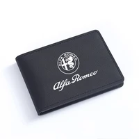 car styling auto bag card package driver license stickers genuine leather wallet for alfa romeo giulia stelvio giulietta 159 147