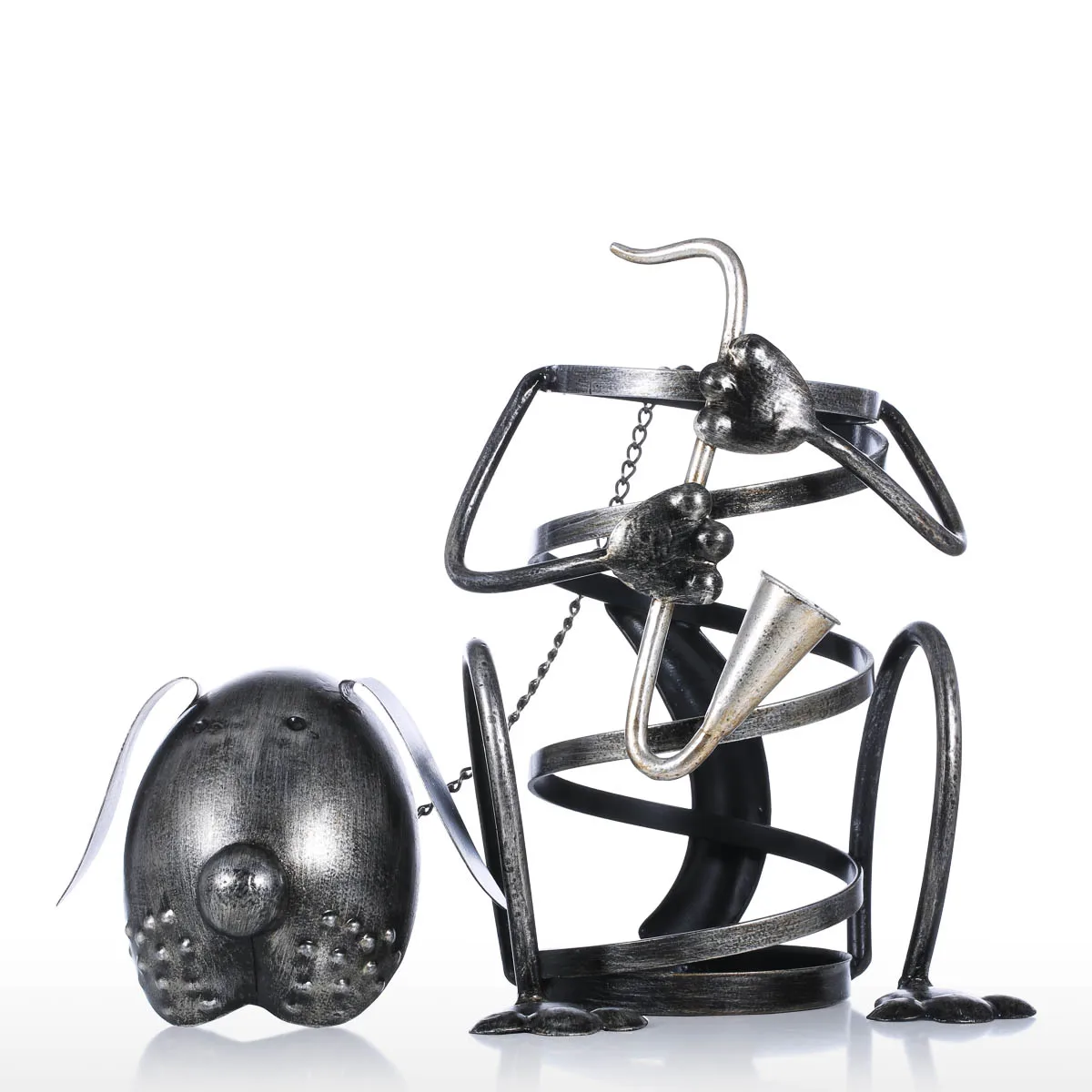 Винная стойка с саксофоном железная фигурка животного искусственная музыка