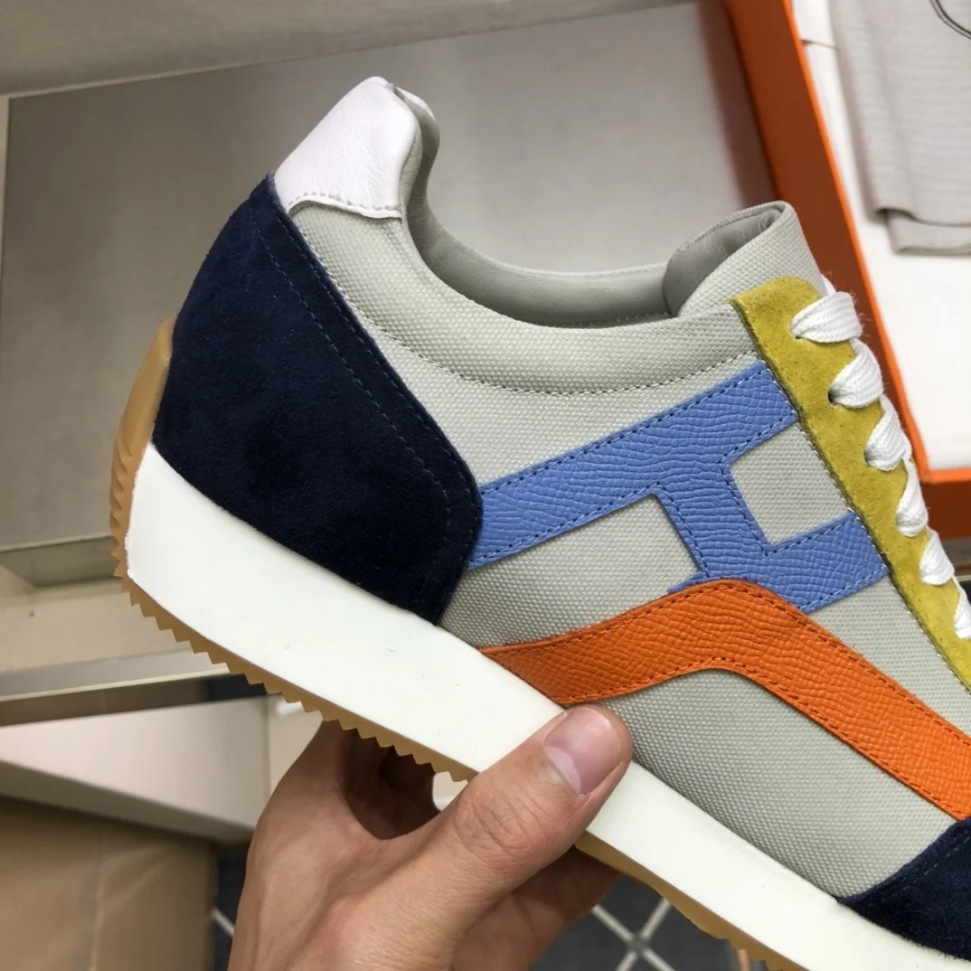 

Designer Men Summer Runner Sports Leather-Trimmed Suede Casual Cloth Shoes Lightweight Comfortable Running Sneaker Off White