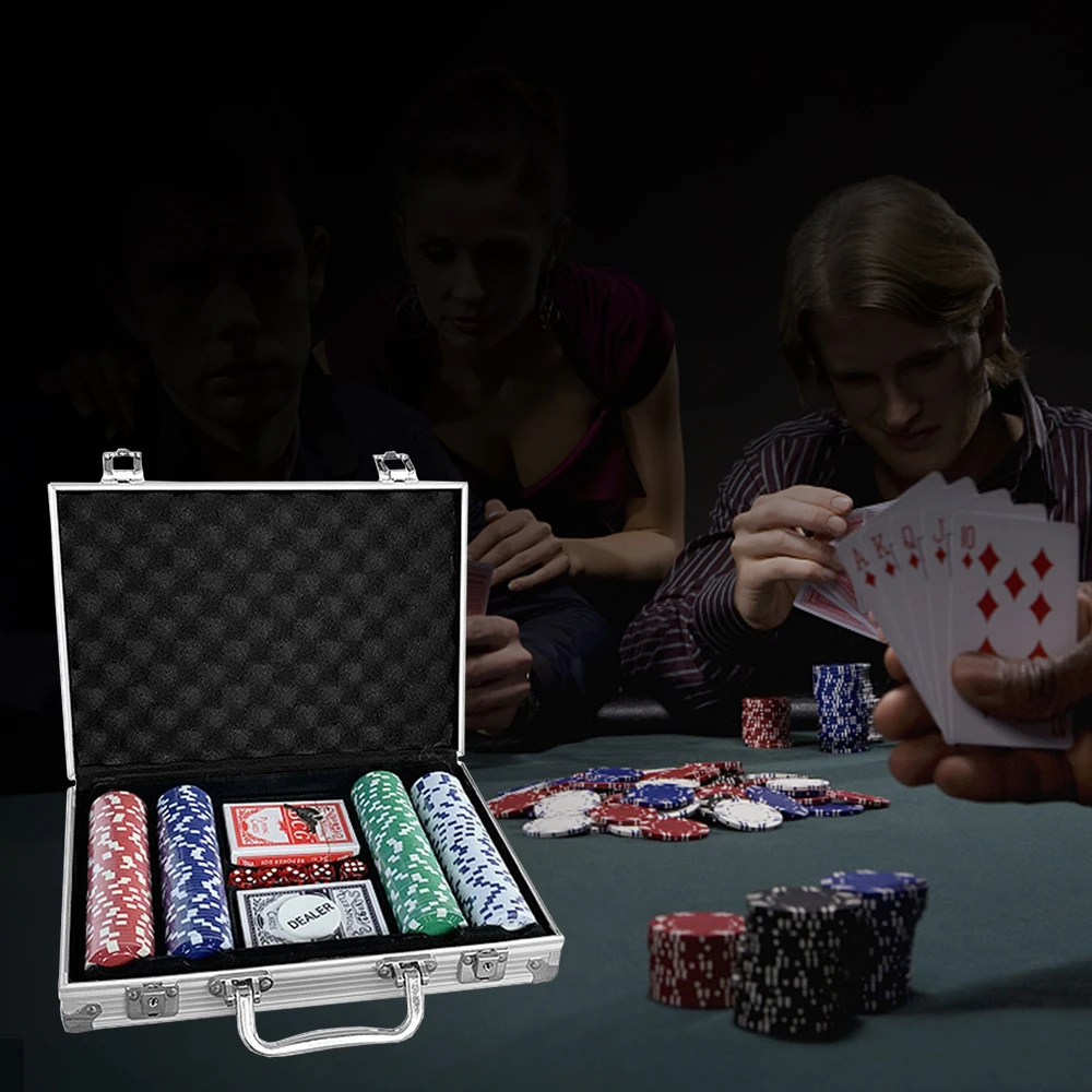 Фишки для покера комплект 100/200 шт. покер с Алюминий чехол Casino Chips в форме фишек