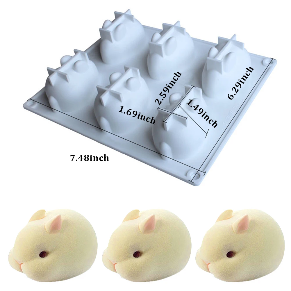 

DIY 3D Rabbit Ice Cream Chocolate Silica Mould