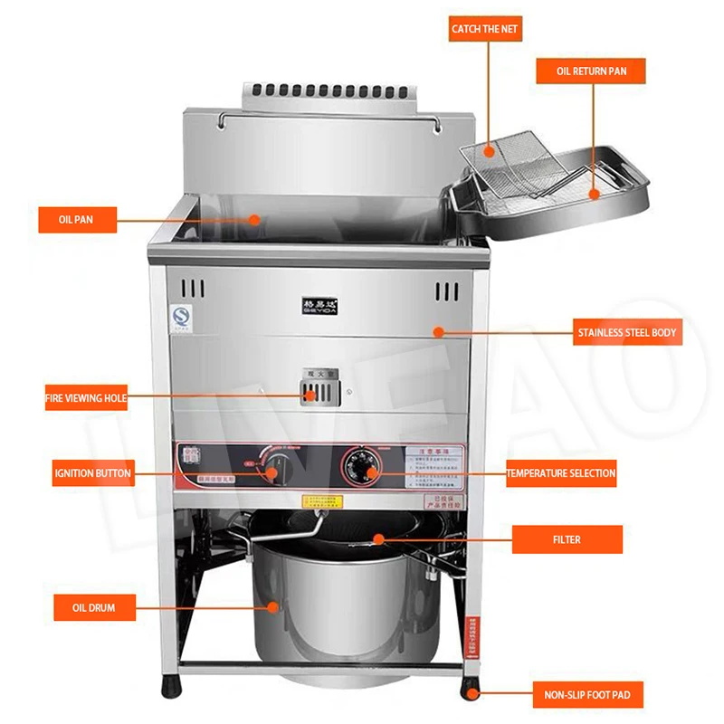 Промышленная фритюрница с контролем температуры машина для жарки курицы масла