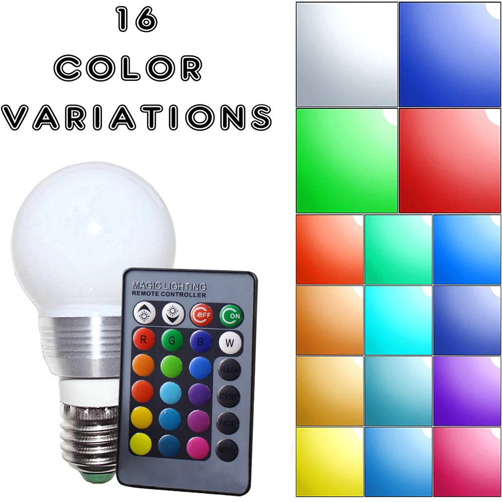 1-4 года пакет светодиодный RGB лампы дистанционного Управление светильник E27 E26 E14