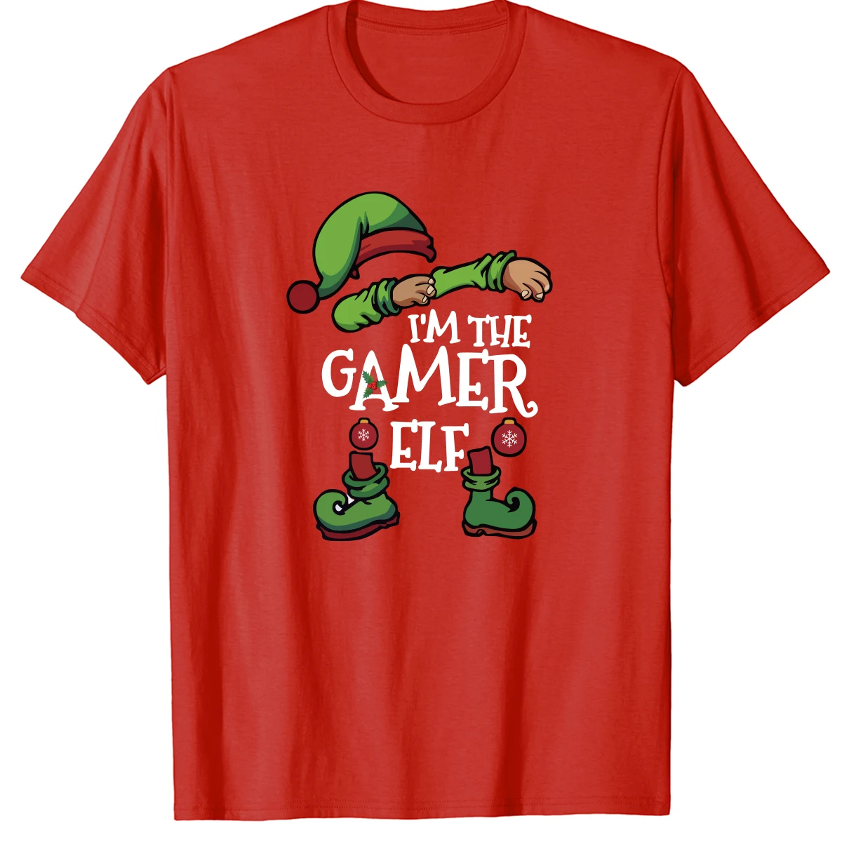 

100% Cotton Funny I'm The Gamer Elf Family Matching Christmas Group Gift Men's Oversized T-Shirt Women Harajuku Streetwear Tee