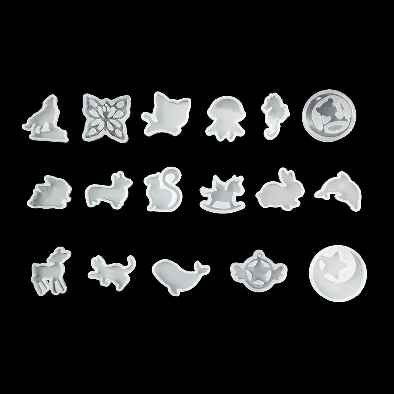 Прозрачная силиконовая форма сделай сам кулон в виде животного ожерелье