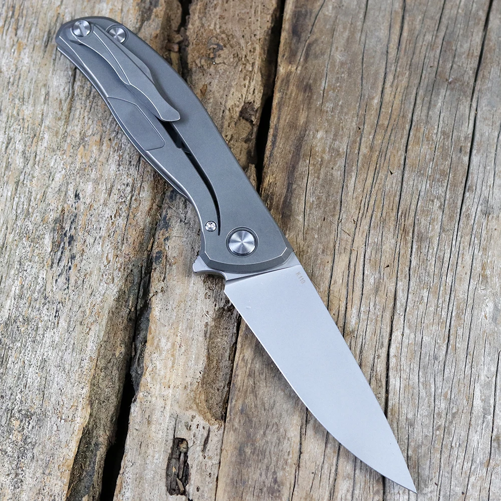 Green thorn Flipper F95 K110 стальной Nudist титановая ручка карманный складной нож для кемпинга