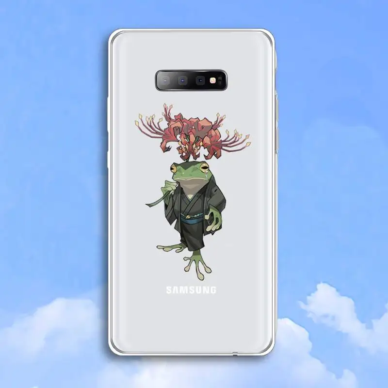 

Cute cartoon funny animal toad frog aesthetics Phone Case Transparent For Samsung Galaxy A 71 21s S note 8 9 10 plus 20 ultra