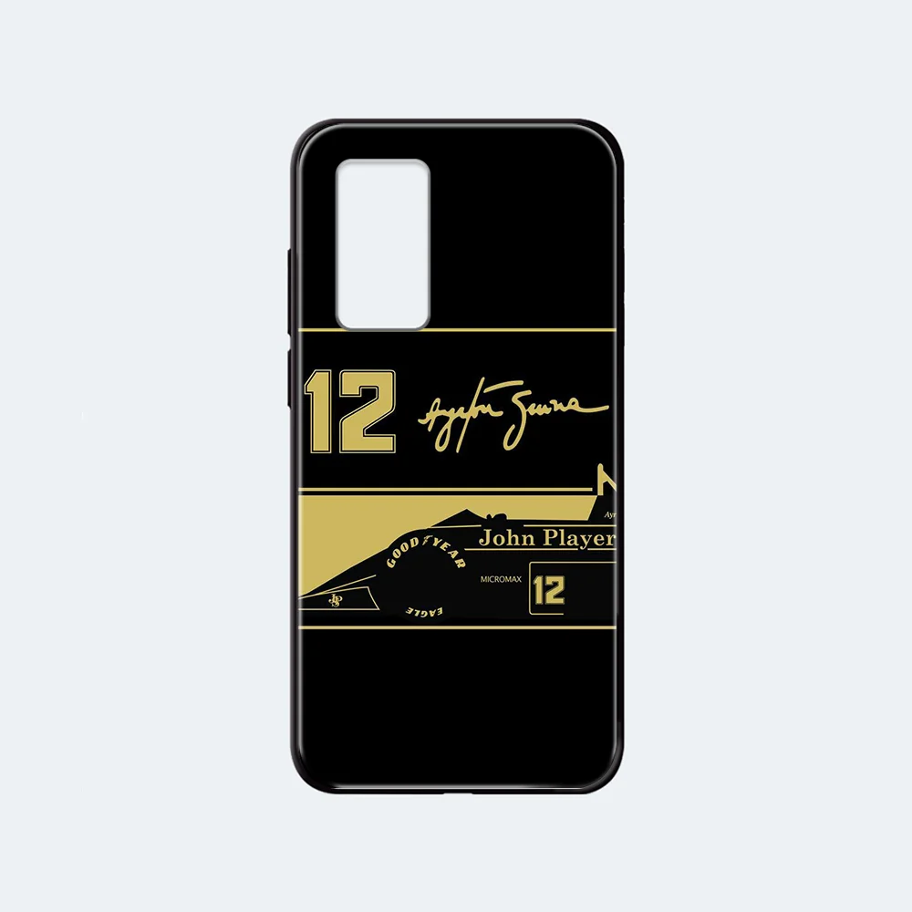 

racing Ayrton Senna Phone case cover hull For Huawei nova P Y 2 3 6 7 8 9 10 20 30 I Smart Plus Z Lite Pro II black back trend