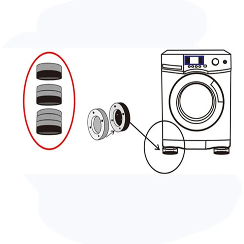 4 шт Анти пусковая площадка вибрации для стиральная машина холодильник немой