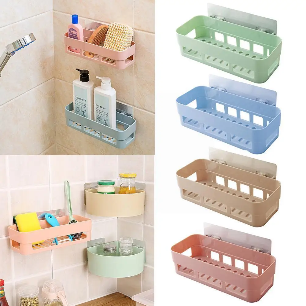 

Household Wall-mounted Bathroom Shelf Bathroom Toilet Rack Free Wall-mounted Storage Bathroom Storage Rack Rack Punch C7Z6