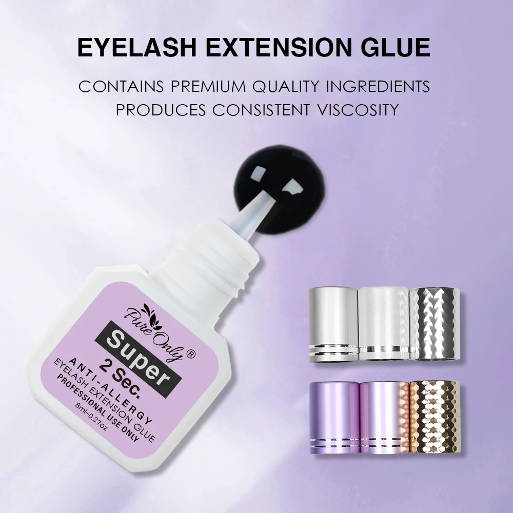 

8ml 2 Second Fast Drying Eyelash Glue Private Label Professional Glue For Grafting Eyelashes Lash Extension Adhesive Korea