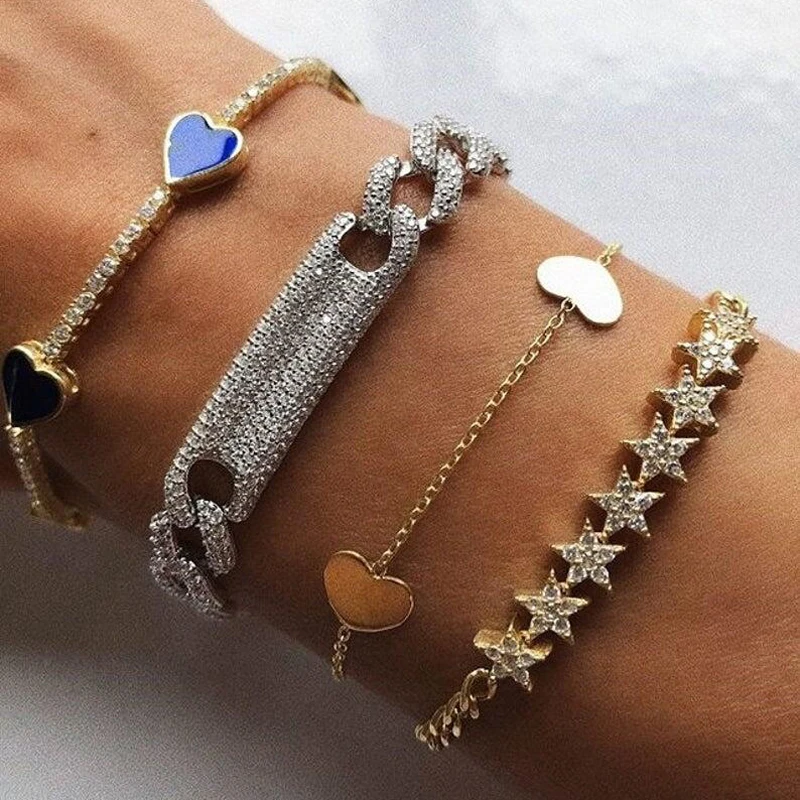 2021 высококачественный хип-хоп микро-паве cz Майами кубинская цепочка bar charm