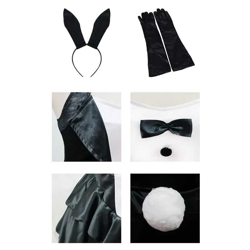 

New Siamese Bunny dress rabbit Dress Halloween Cosplay stage dress night bar