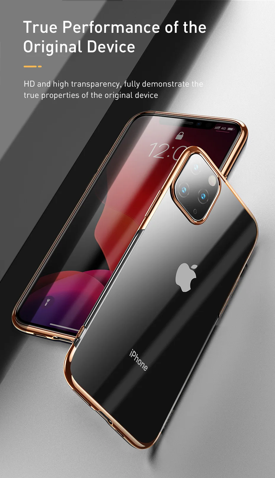 Роскошный прозрачный чехол Baseus для iPhone 11 Pro Max, ультра тонкий чехол для iPhone 11 Pro Max 5,8 6,1 6,5, чехол s, новейший чехол