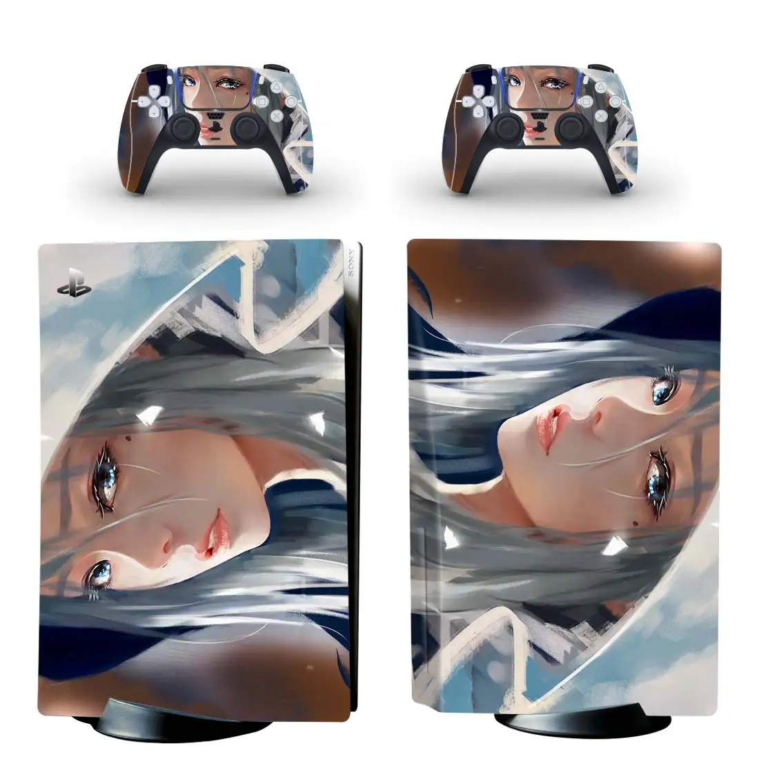 

Girl andard Disc Edition Skin Sticker Decal Cover for PlayStation 5 Console & Controller PS5 Skin Sticker Vinyl