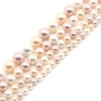 6 12mm natural white freshwater pearls round beads loose spacer beads for jewelry making diy bracelet necklace 15inches strands