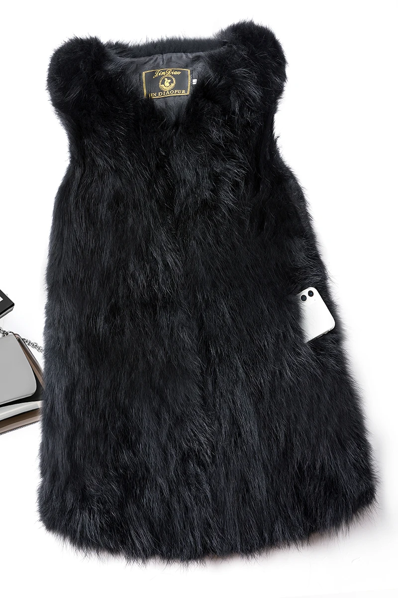 Natural fox fur waistcoat Animal fur full fur women's jacket, fox fur top, outer wear leather grass waistcoat, noble clothing