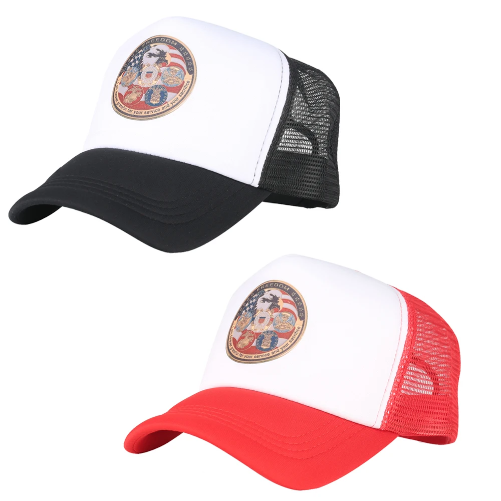 Сетчатая бейсболка кепка Американский военный значок сувенир удобные флаги США
