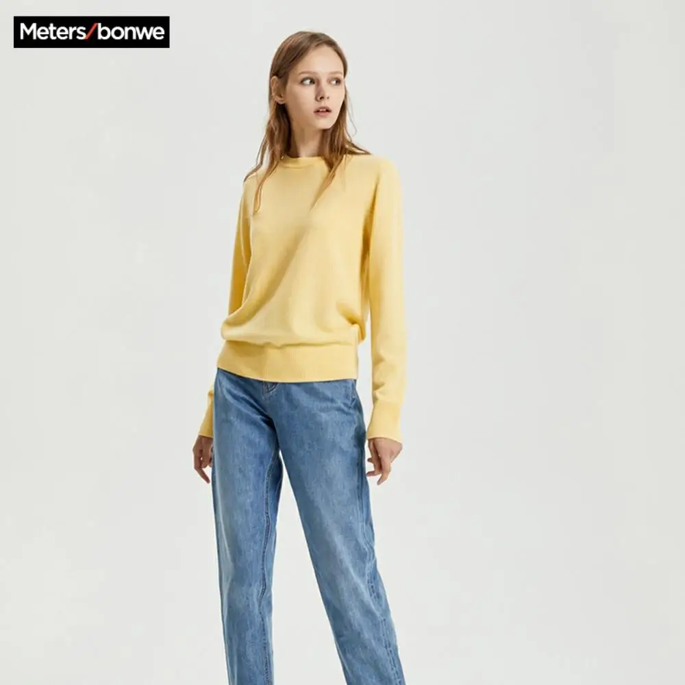 Me &amp city шерстяной вязаный свитер женские пуловеры Осень-зима базовый женский в