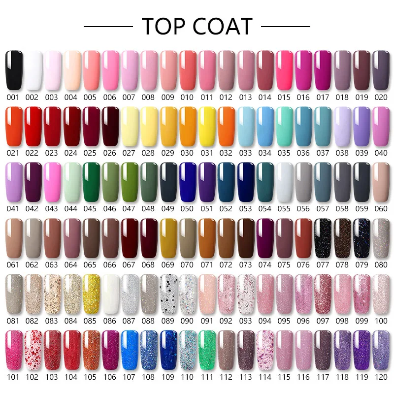 KOSKOE 8ml Color Gel Polish Semi Permanent Vernis Top Coat UV LED Varnish Soak Off Nail Art Glitter Nails | Красота и здоровье