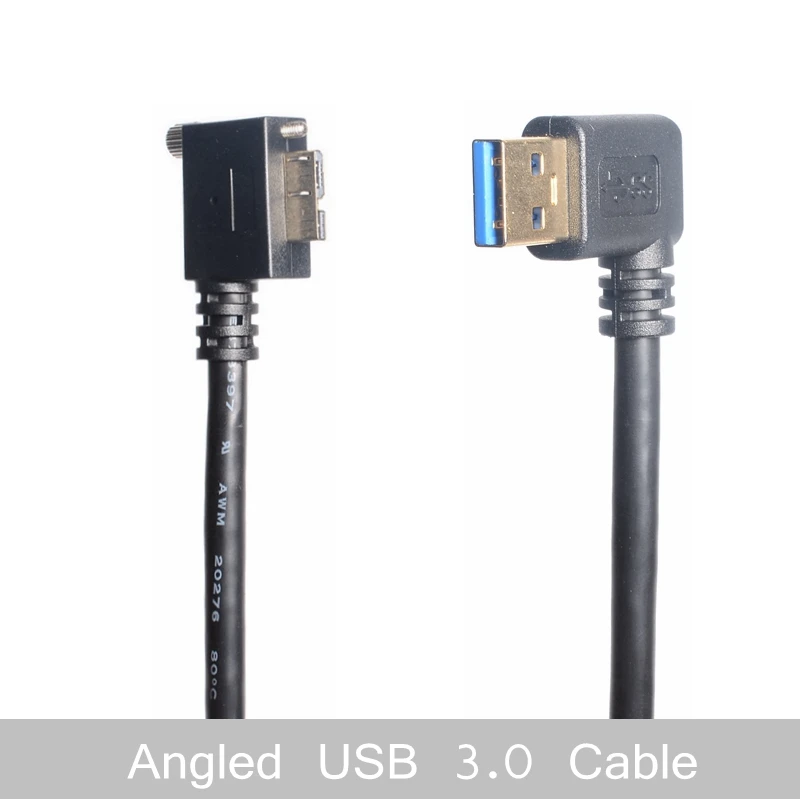 Кабель Micro USB 3 0 90 градусов правый B до левый A Мужской Двойной угловой 5 Гбит/с