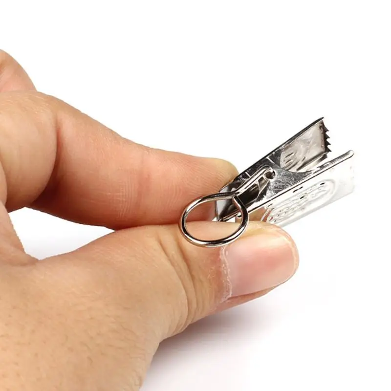 20/40 шт. Нержавеющая сталь Шторы стержень зажим кольца драпировка крюк зажимы