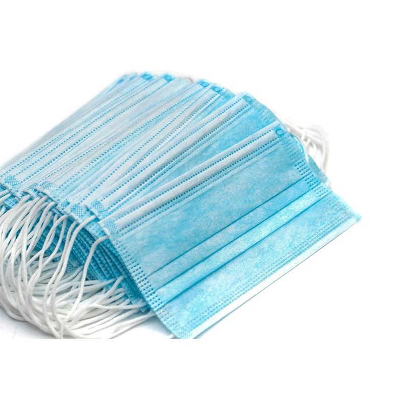 50 шт./компл. экологически чистые уход за кожей лица синий Чистые маска 3-Слои