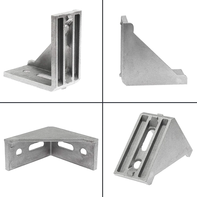 6Pcs 4080 Inside Corner Bracket Gusset For 4040 Or Series Aluminum Extrusion Profile With Slot 8Mm | Обустройство дома