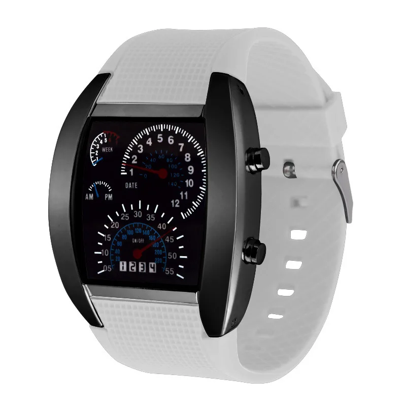 Men's Aviation LED Electronic Watch Sector Dashboard Sports | Наручные часы